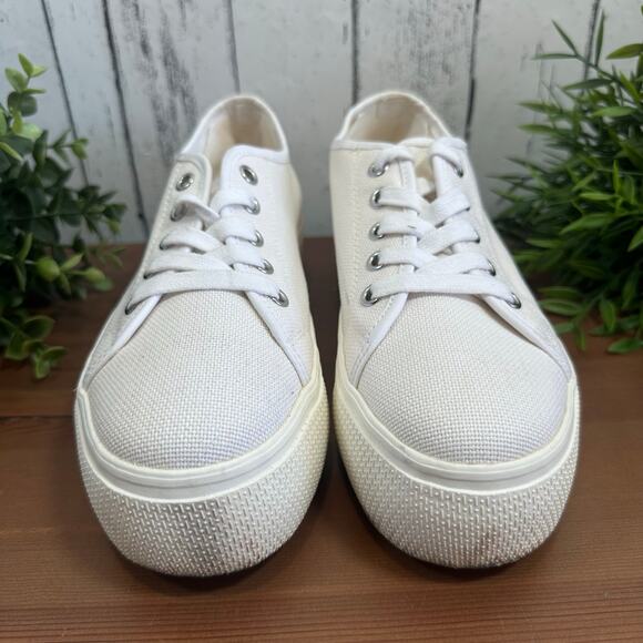 Steve Madden Women's Elore White Platform Sneakers Size 7.5 - Picture 3 of 9